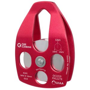 32kN Large Rescue Pulley Red