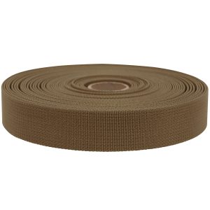 MIL-W-17337 Nylon Flat Webbing 1 in Coyote Brown